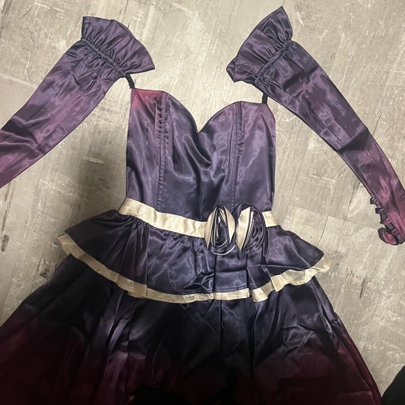 Gunne Sax vintage Elegant Purple Ombre Dress w bodice sz 5 RARE - Picture 7 of 11